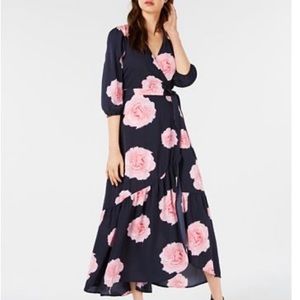 NWT BAR III ARTISTIC ROSE WRAP DRESS